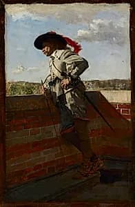 On a Terrace by Ernest Meissonier (French, 1815–1891)