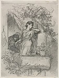 On the Balcony by Célestin François Nanteuil (French, 1813–1873)