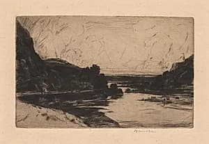 On the Ourtha by David Young Cameron (British, 1865–1945)