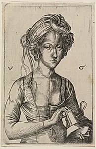 One of the Foolish Virgins by Urs Graf the Elder (Swiss, c. 1485–1527/29)
