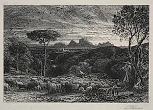 Opening the Fold by Samuel Palmer (British, 1805–1881)