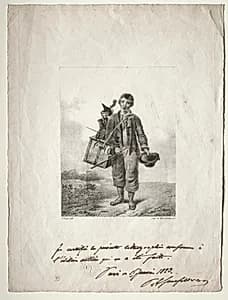 Organ-Grinder Boy by Alois Senefelder (German, 1771–1834)