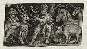 Orpheus Charming the Animals by Nicolaes de Bruyn (Netherlandish, 1571–1656)
