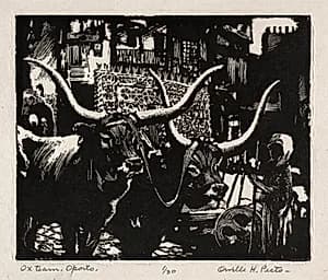 Ox Team, Oporto by Orville Houghton Peets (American, 1884–1968)