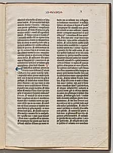 Page from a Gutenberg Bible by Johann Gutenberg (German, c. 1397–1468)
