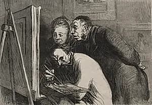Painters and the bourgeois by Honoré Daumier (French, 1808–1879)