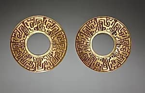 Pair of Ear Ornaments by Unknown Artist