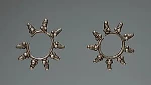 Pair of Earrings by Unknown Artist