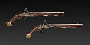 Pair of Flintlock Pistols by Unknown Artist