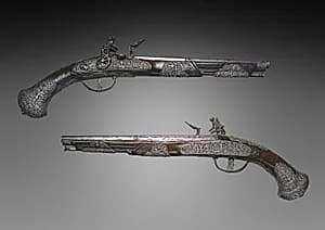 Pair of Flintlock Pistols by Unknown Artist