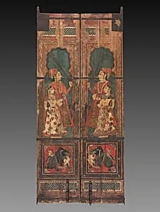 Pair of Painted Doors by Unknown Artist