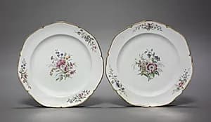 Pair of Plates (Assiettes) by Vincennes Porcelain Factory (France, 1740–56)