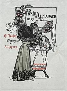 Paris Almanac, 1897:  Cover
 by Auguste Louis Lepère (French, 1849–1918)