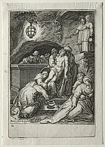 Passion Set:  Burial of Christ by Zacharias Dolendo (Dutch, 1561–1604)