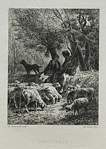 Pastorale by Charles-Émile Jacque (French, 1813–1894)