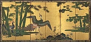 Peacocks and Bamboo by Tosa Mitsuyoshi (Japanese, 1539–1613)