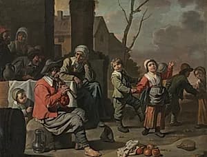 Peasant Children Dancing by Le Nain (French)