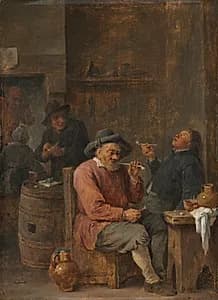 Peasants Smoking in an Inn by David Teniers (Flemish, 1610–1690)