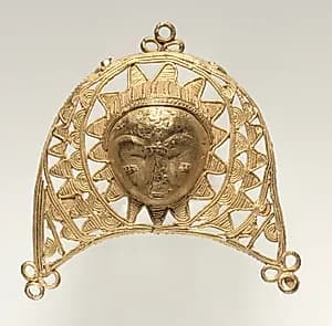 Pendant: Face in Crescent by Unknown Artist