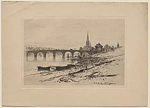 Perth Bridge by David Young Cameron (British, 1865–1945)
