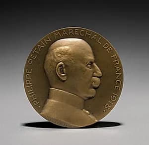 Petain Medal (obverse) by Èmile Séraphin Vernier (French, 1852–1927)