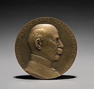 Petain Medal (obverse) by Èmile Séraphin Vernier (French, 1852–1927)