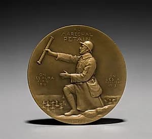 Petain Medal (reverse) by Èmile Séraphin Vernier (French, 1852–1927)