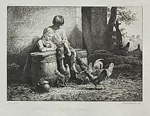 Petite, Petite by Charles-Émile Jacque (French, 1813–1894)