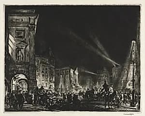 Picadilly Circus by Muirhead Bone (British, 1876–1953)