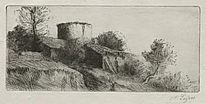 Pigeon Tower by Alphonse Legros (French, 1837–1911)