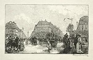 Place de l'Opera by Auguste Louis Lepère (French, 1849–1918)