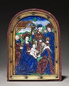 Plaque: Adoration of the Magi by Monvaerni Master (French)