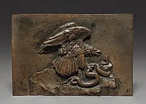 Plaque: Eagle with Snake by Antoine-Louis Barye (French, 1796–1875)