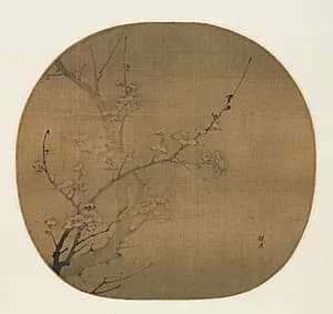 Plum Blossoms in Moonlight by Yan Hui (Chinese, active 1270–1310)