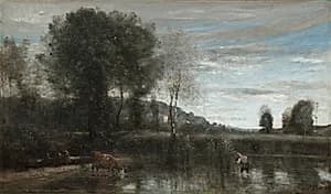 Pond at Ville-d'Avray by Jean Baptiste Camille Corot (French, 1796–1875)