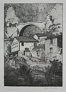 Pont St. Louis, Manton by Herbert Gordon Warlow (British, 1885–1942)