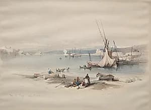 Port of Tyre by David Roberts (Scottish, 1796–1864)