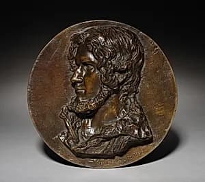 Portrait Medallion by Jean-Auguste Barre (French, 1811–1896)