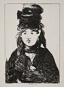 Portrait of Berthe Morisot by Edouard Manet (French, 1832–1883)