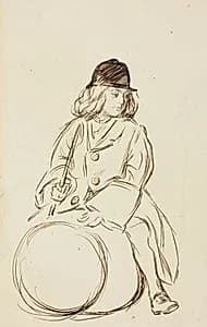 Portrait of Little Corbauld by Charles Samuel Keene (British, 1823–1891)