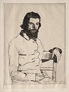 Portrait of Meryon, Seated by Félix Bracquemond (French, 1833–1914)