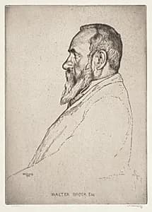 Portrait of Walter Brock by William Strang (British, 1859–1921)