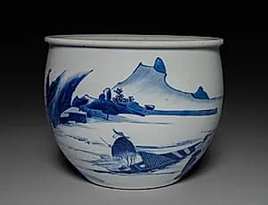Pot with Landscape by Unknown Artist