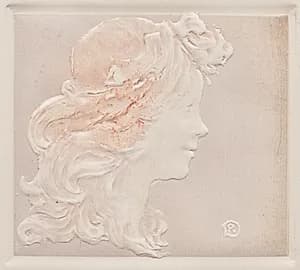 Profile of a Woman's Head by Pierre Roche (French, 1855–1922)