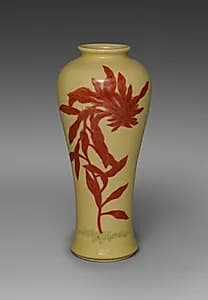 Prunus Vase with Amaranth by Seifū Yohei IV (Japanese, 1872–1951)