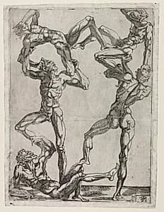 Pyramid of Five Men by Juste de Juste (French, 1505–1559)