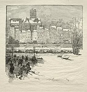 Quai de l'Hôtel de Ville by Auguste Louis Lepère (French, 1849–1918)