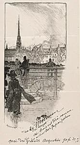 Quai des Grands Augustins by Auguste Louis Lepère (French, 1849–1918)