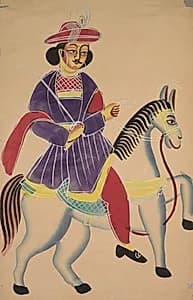 Raja Riding a Horse by Unknown Artist
