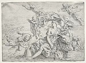 Rape of Europa by Simone Cantarini (Italian, 1612–1648)